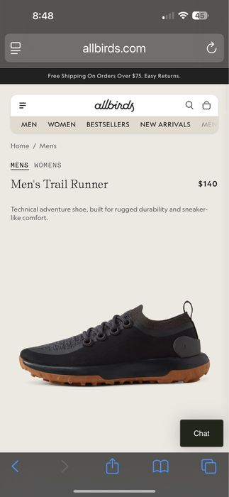 Новые. Продам оригинальные Allbirds Trail Runners из США!