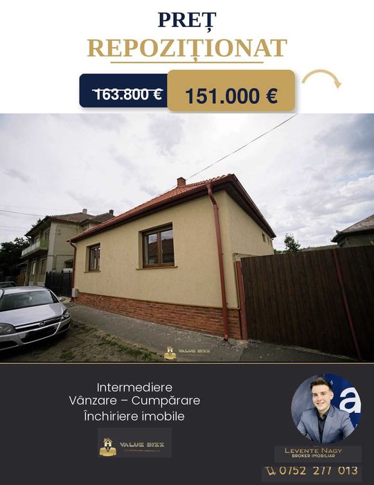Casă complet renovată în 2026 | 110 mp utili | Teren 490 mp | Strada Traian/ Carei