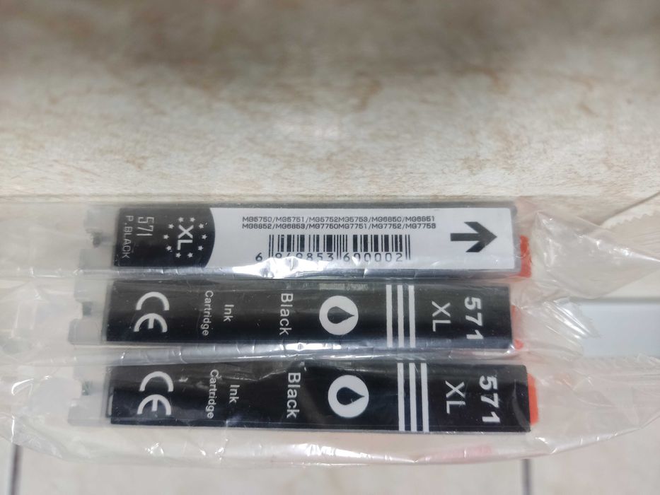 Set 3 cartușe de cerneală compatibile Canon CLI-571XL Negru