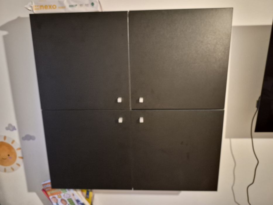 Vand mobilier living modern alb-negru (3 corpuri)