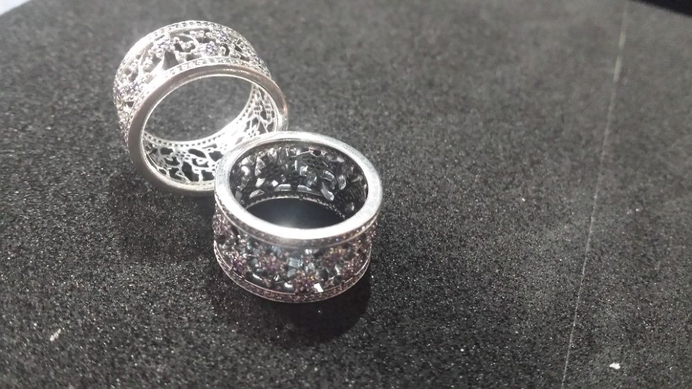 Inel „Nu-mă-uita” din argint 925 cu zirconiu cubic mov și transparent