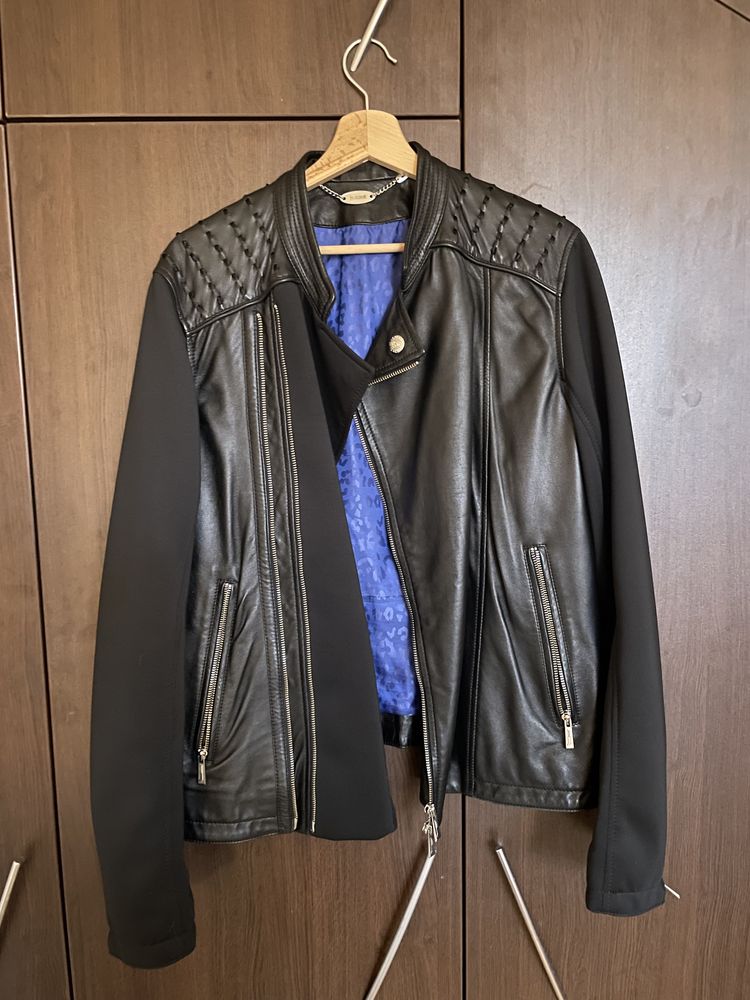 Just cavalli hot sale leather jacket