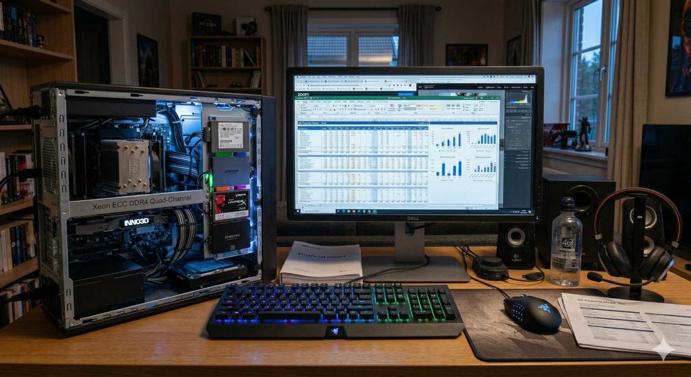 Bestie Gaming Lenovo ThinkStation P500, 24 inch, GTX 1650 SUPER, 512GB SSD