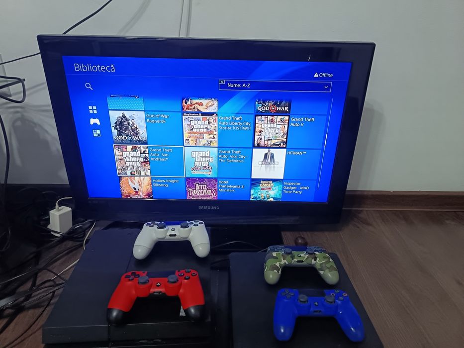 PlayStation 4/PS4 + 100 Jocuri (Orice Joc Gratis) ModaT FC26/GTA/NFS
