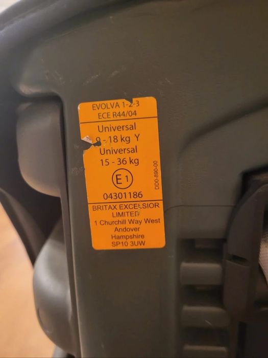 Scaun auto Britax Römer EVOLVA 1-2-3 – Grup 1/2/3 (9-36 kg)