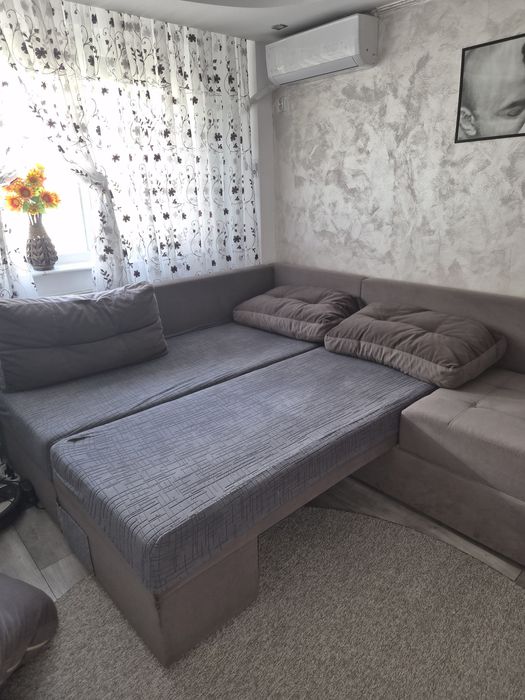 Coltar  cu lada, transformare in pat dublu