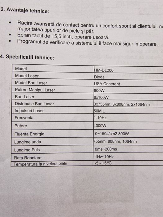 | Aparat Epilare Definitiva | Ice Platinium HM-DL200 |