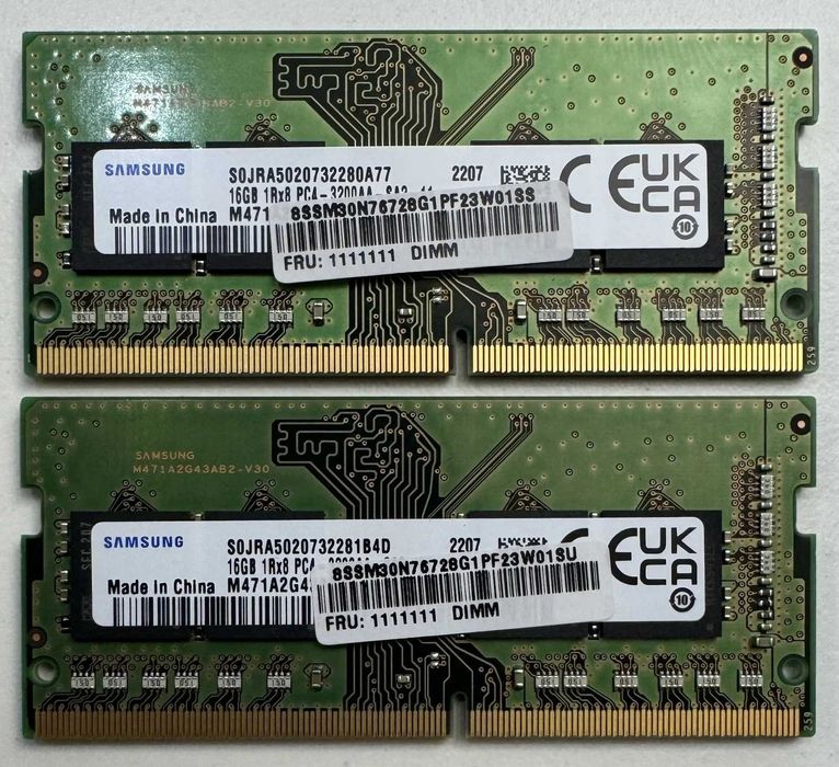 Рам памет за лаптоп Samsung 2x16GB 32GB DDR4 3200MHz SODIMM