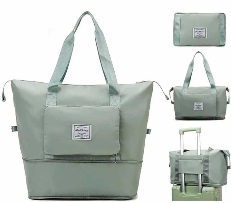 Чанта с уголемяващо се дъно и цип — непромокаема материя!