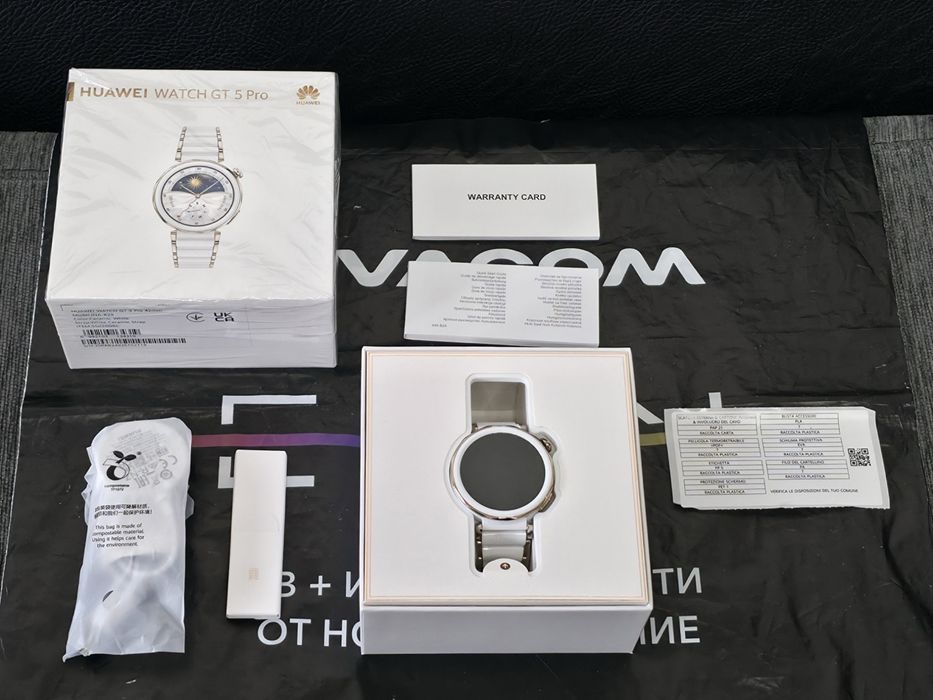 КАТО НОВ 42mm Huawei Watch GT 5 Pro Vivacom Гаранция 2026 Titanium GT5