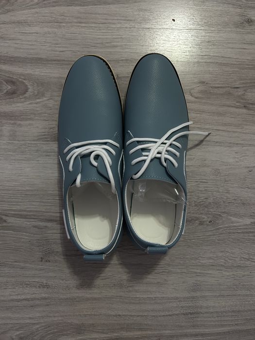 Мъжки елегантни обувки – светлосини, стилни и удобни