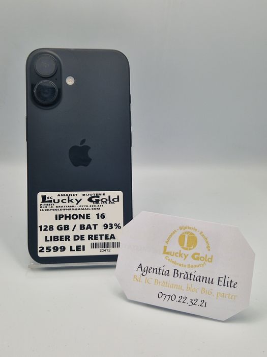 Iphone 16 128 GB Bat 93 % cod 23472