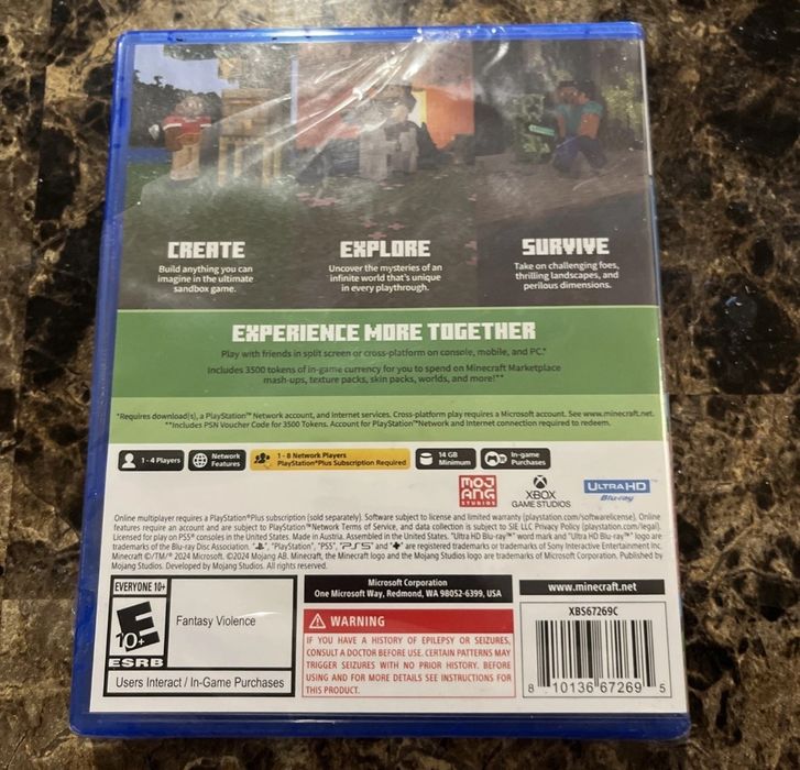 Minecraft PS5 + 3500 tokens - нова