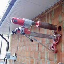 Алмазное сверление бурение стен