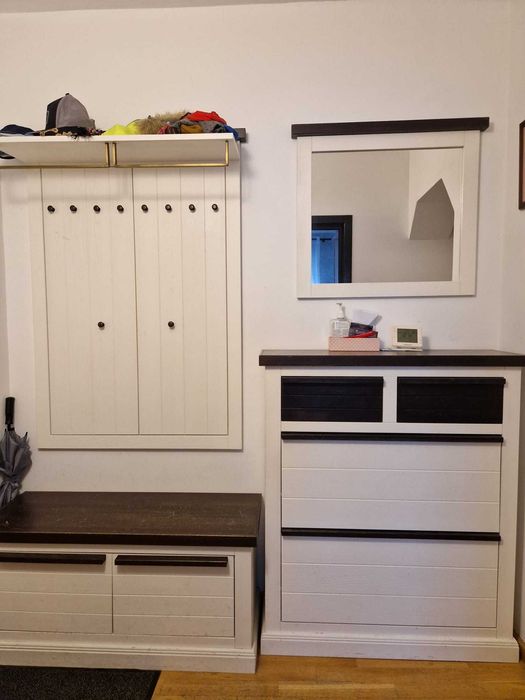 Mobilier hol din lemn masiv, 4 piese