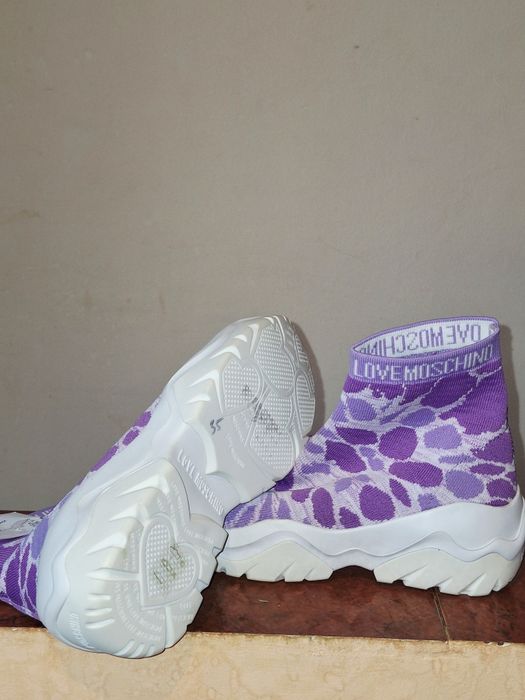 Sneakers Șosetă LoveLimited Edition -Moschino Noi – Mov/Lila – Mărimea