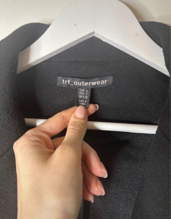 Palton/sacou scurt negru Zara