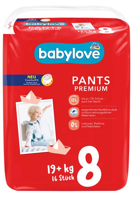 2.5 пакета памперс-гащички DM Babylove р-р 8