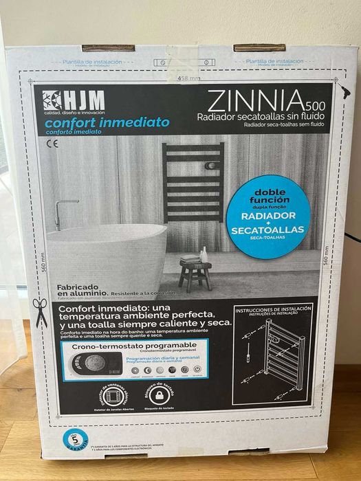 Eлектрическа лира за баня TEDAN Zinnia Anthracite/Антрацит 500W, 505x660mm