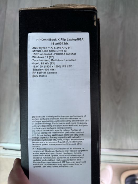 Model: HP OmniBook X Flip 16 sotiladi