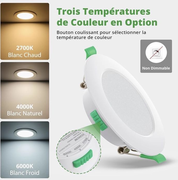 10 Spoturi LED încastrate 7 W, 220 V