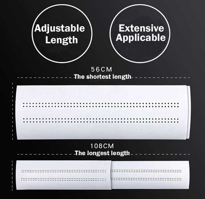 Protecție aer condiționat anti-curent – direcționează aerul rece/cald, reglabil, universal, deflector aer conditionat