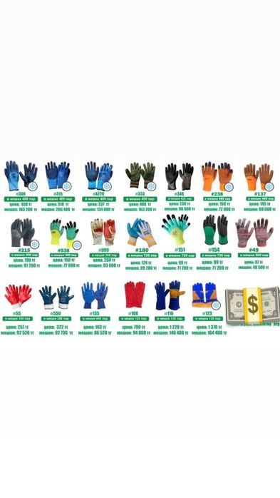Перчатки рабочие оптом