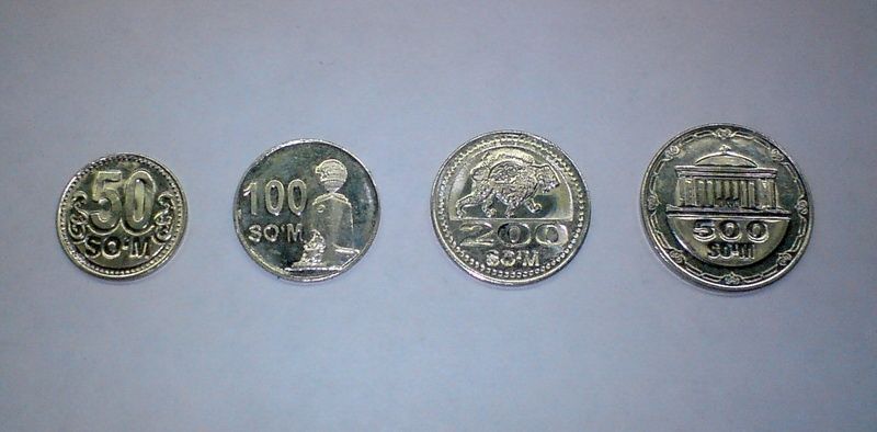 Полный набор монет Узбекистана