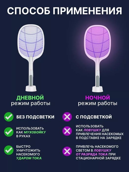 Мухобойка электрическая 1200 мач USB