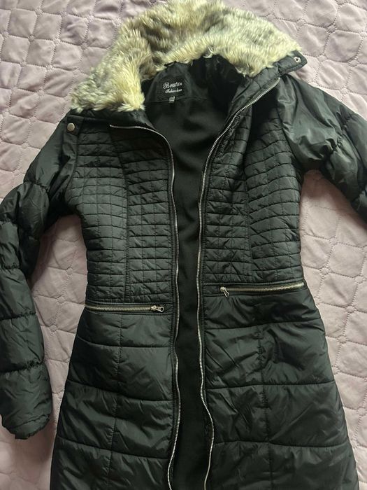 ЗИмно яке Дълго черно с пух