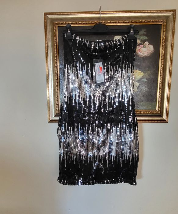 Rochie tub de club, mulata cu paiete