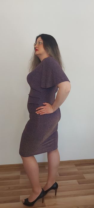 Rochie albastră cu sclipici
