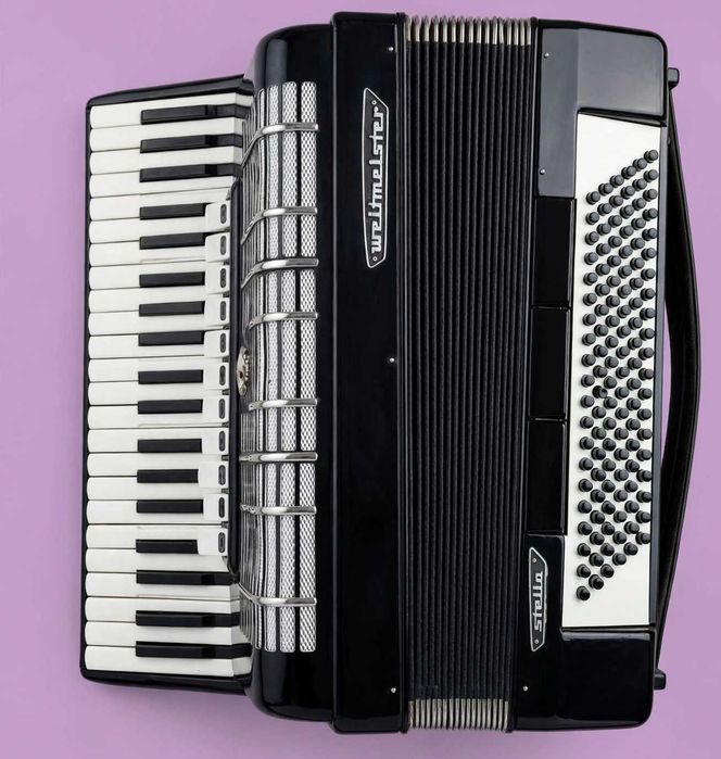 Acordeon Weltmeister  negru 120 basi