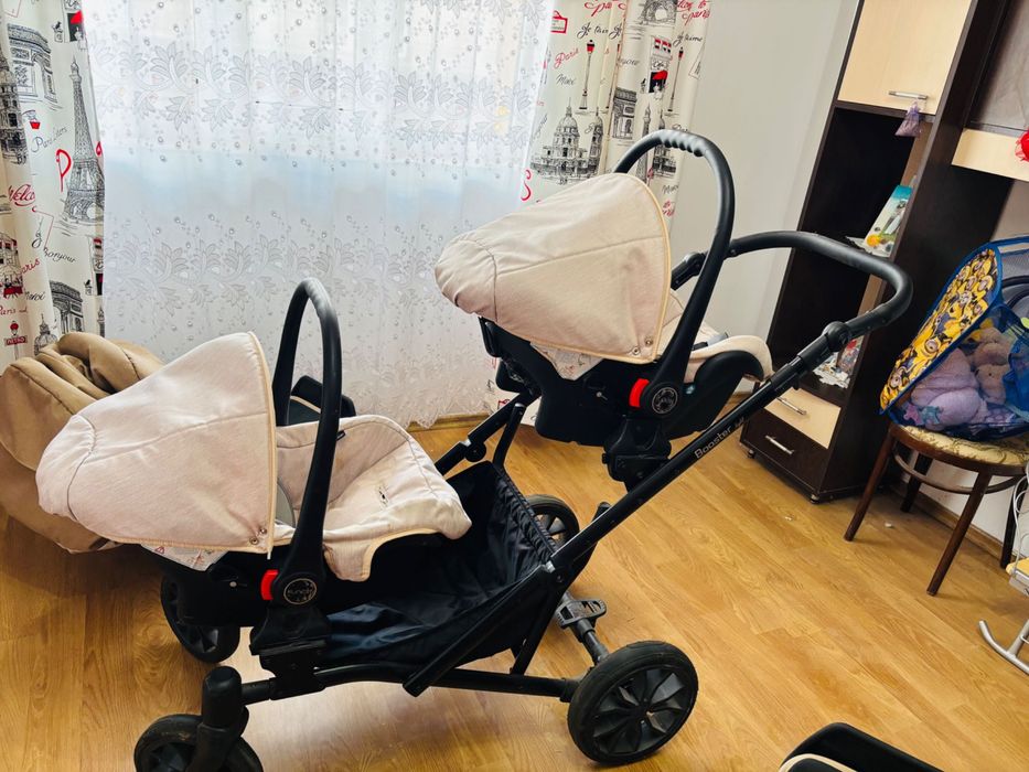 Cărucior gemeni Booster 3 în 1