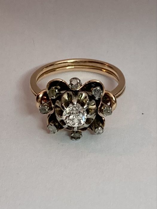 Inel vintage aur 18kt.cu diamant 0.45ct