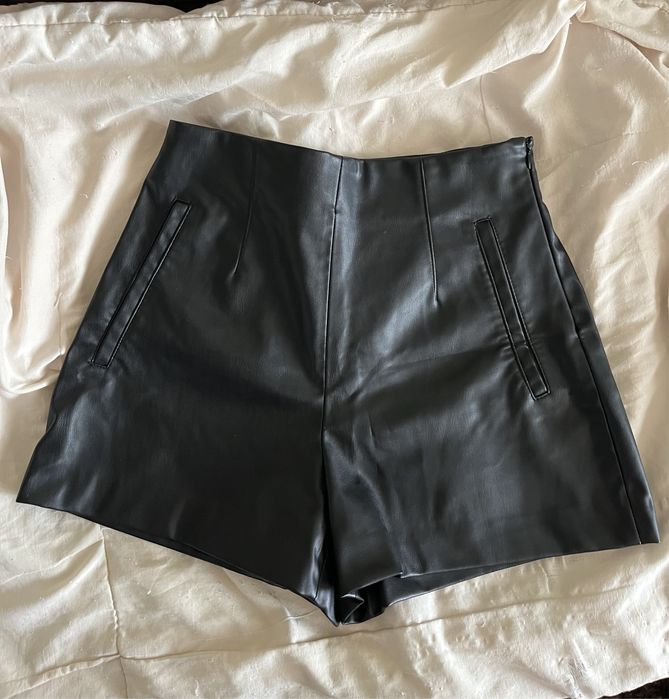 Кожени къси панталони Зара/Zara
