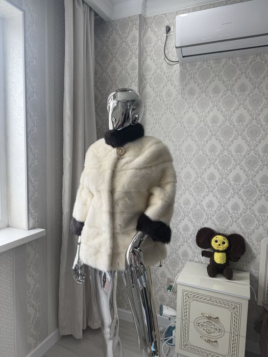 Шуба норковая соболем