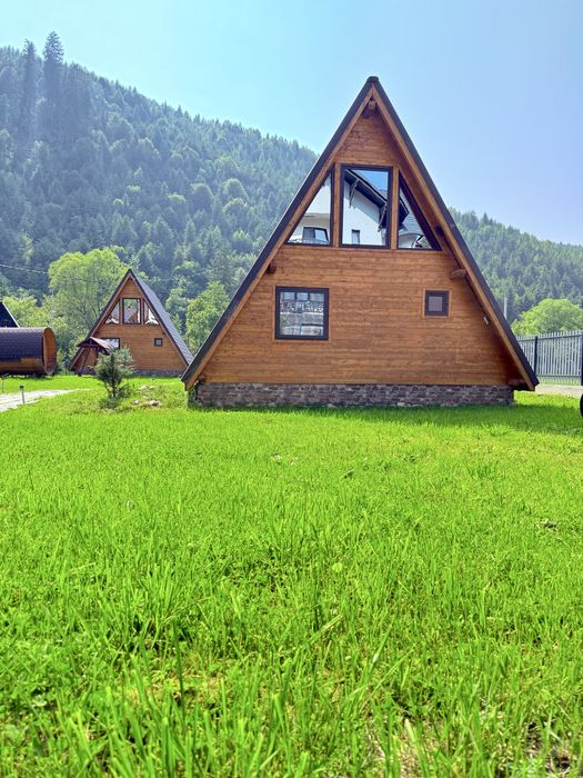 Cabana A-Frame de inchiriat cu ciubar si sauna in Apuseni