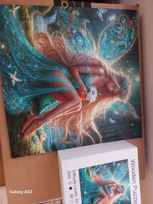 2 броя дървени пъзели с нестандартни парчета