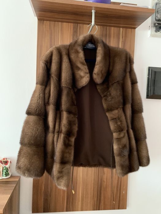 Haina blana naturala vizon / nurca S