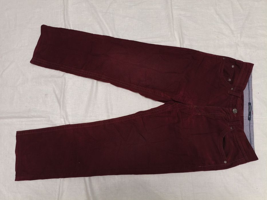 Pantaloni Bogner Comfort Fit mărime 5/M/L bărbați casual velură grena