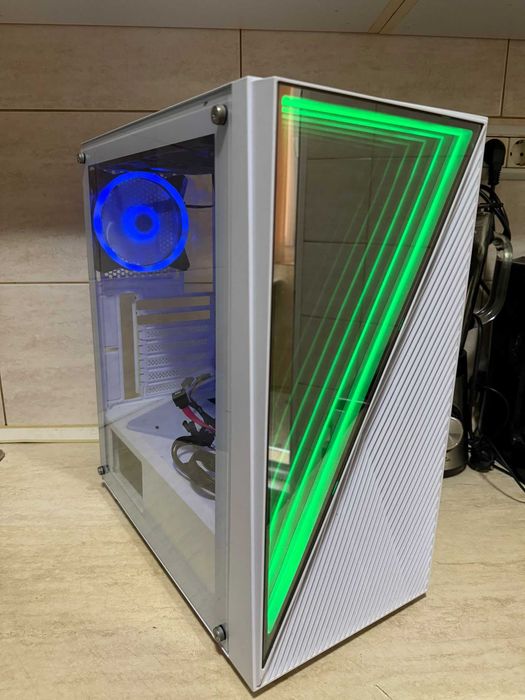 Carcasa full white + SURSA + 6 ventilatoare