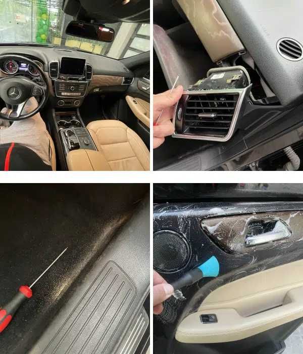 Мобилен Интериорен Детайлинг на коли Пране на салон и седалки Фолиране