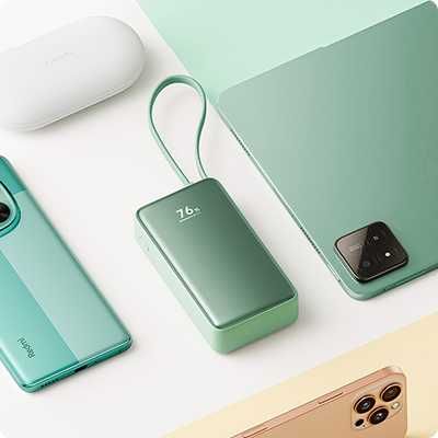 Power Bank Xiaomi 10000mAh 45W со встроенным кабелем Type-C и дисплеем