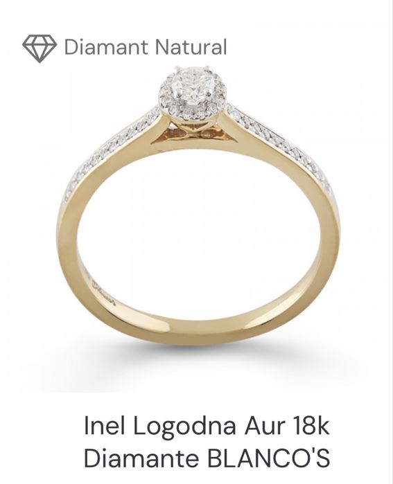 Inel Logodna Aur 18k Diamante BLANCO'S