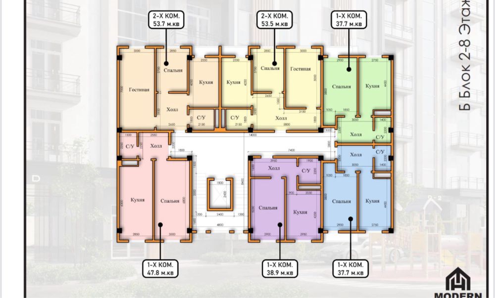 Свежый квартиралар квадратига 550 доллардан! Яшнобод тум, ЖК Бунедкор