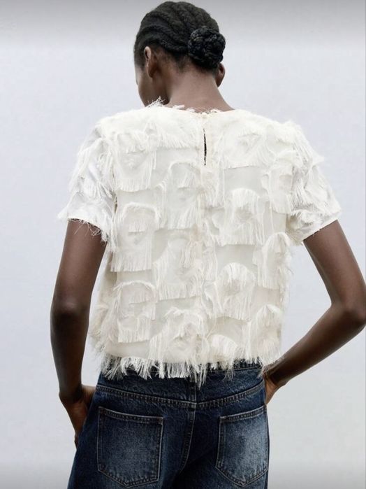 Дамска блуза с къс ръкав