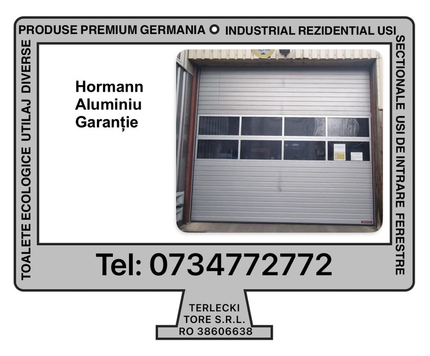 USA SECTIONALA INDUSTRIALA garaj hala H 405 x L 504 Hormann Germania