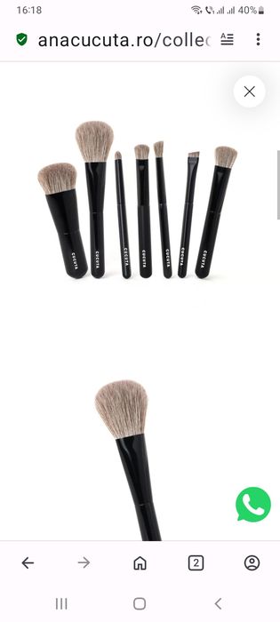 Set pensule Makeup Angel's Noir Touch, Black
