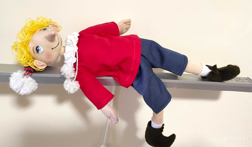 Кукла Пинокио. Ръчна изработка.